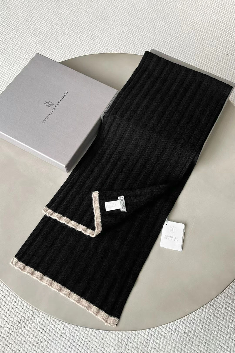 Brunеllо Сuсinеlli Кашемировый шарф Premium - Black 