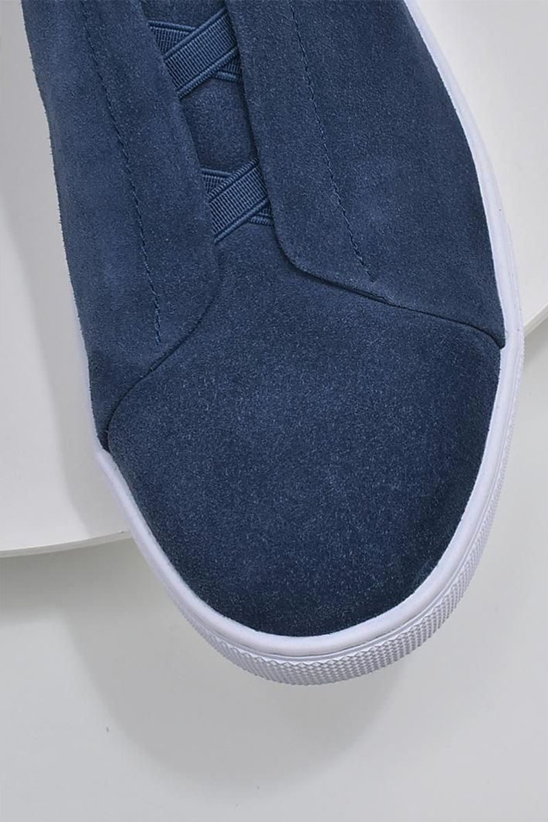 Zegna Замшевые кроссовки Triple Stitch low-top - Blue