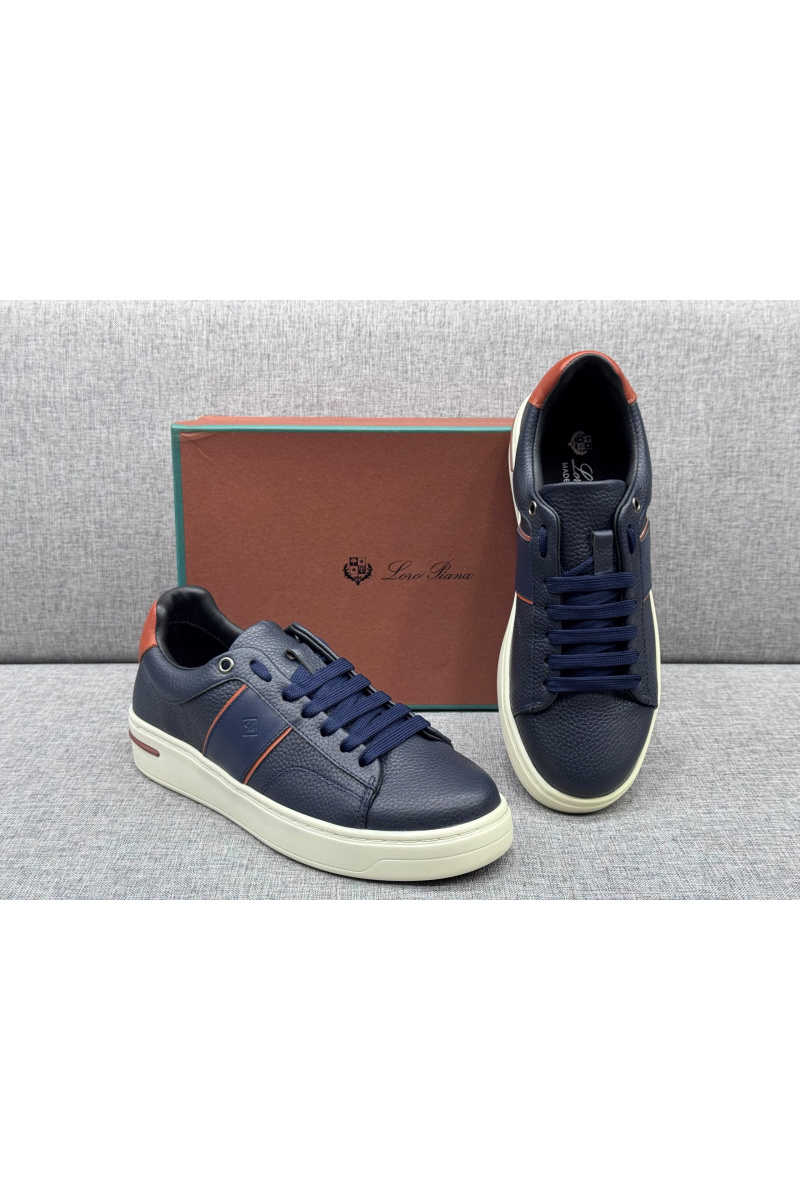 Loro Piana Мужские кожаные кроссовки 
