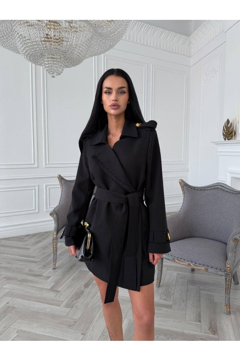 Schiaparelli Женское чёрное пальто premium