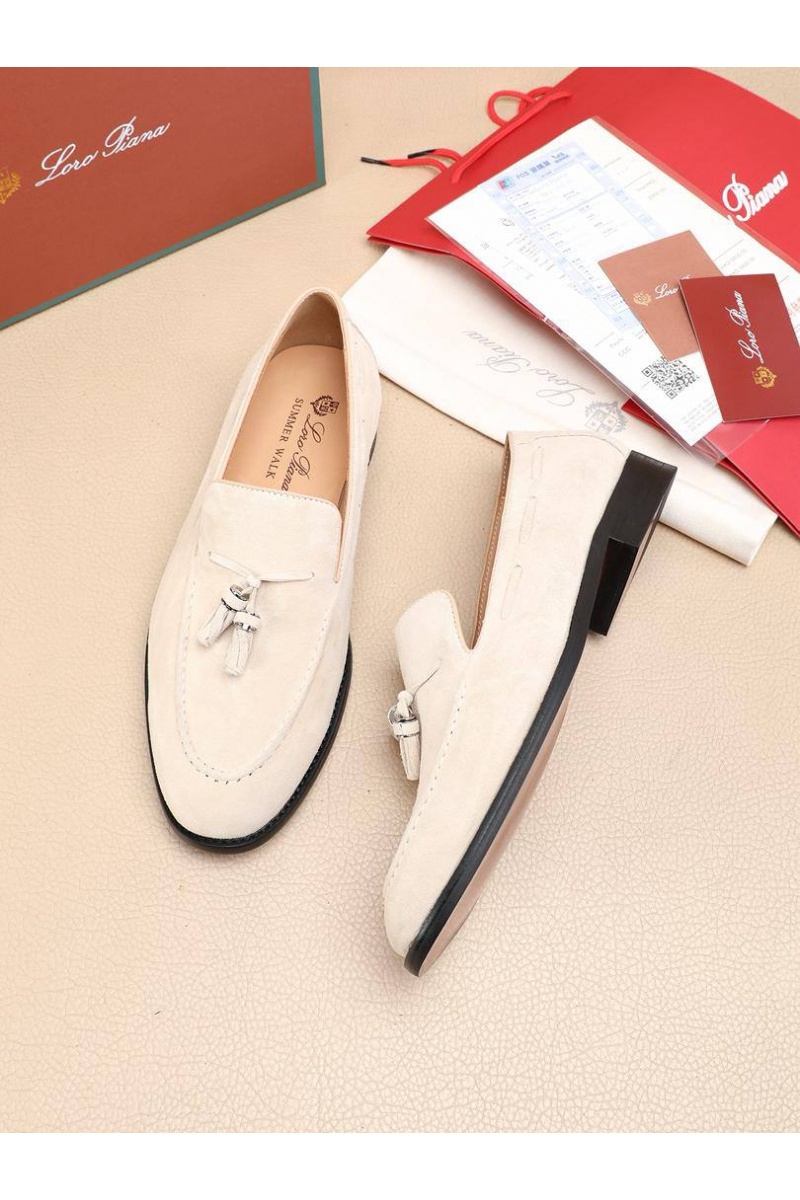Loro Piana Замшевые лоферы tassel - Beige