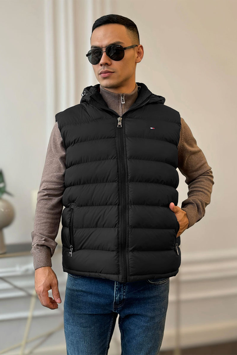 Tommy Hilfiger Чёрный жилет embroidered-logo 