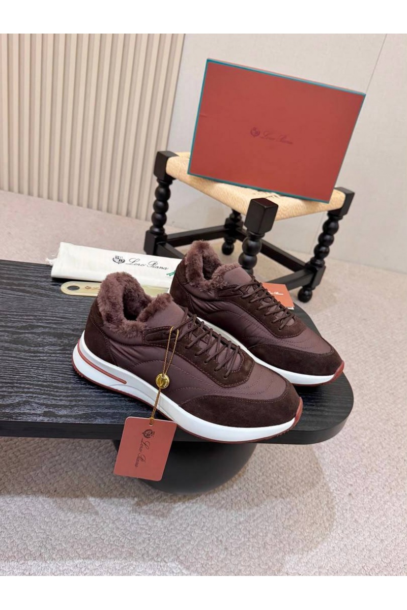 Loro Piana Кроссовки с мехом Week End Walk Evo premium