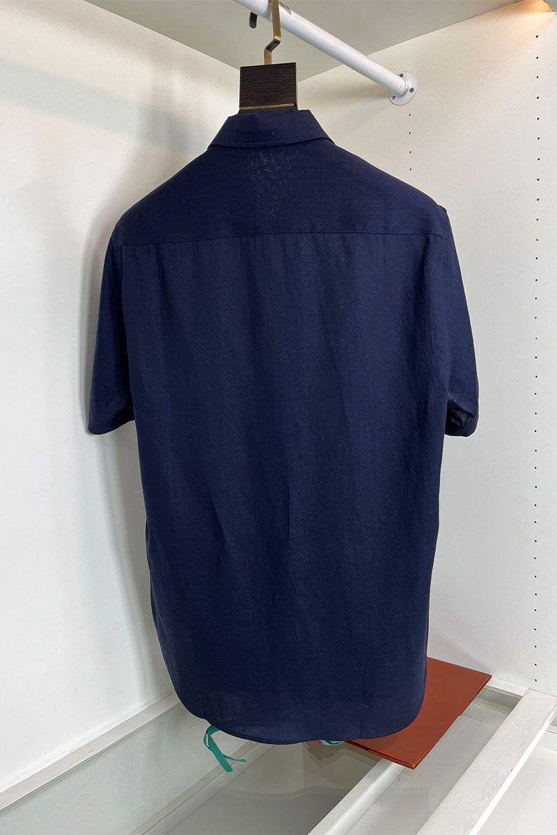 Loro Piana Мужская тёмно-синяя рубашка premium