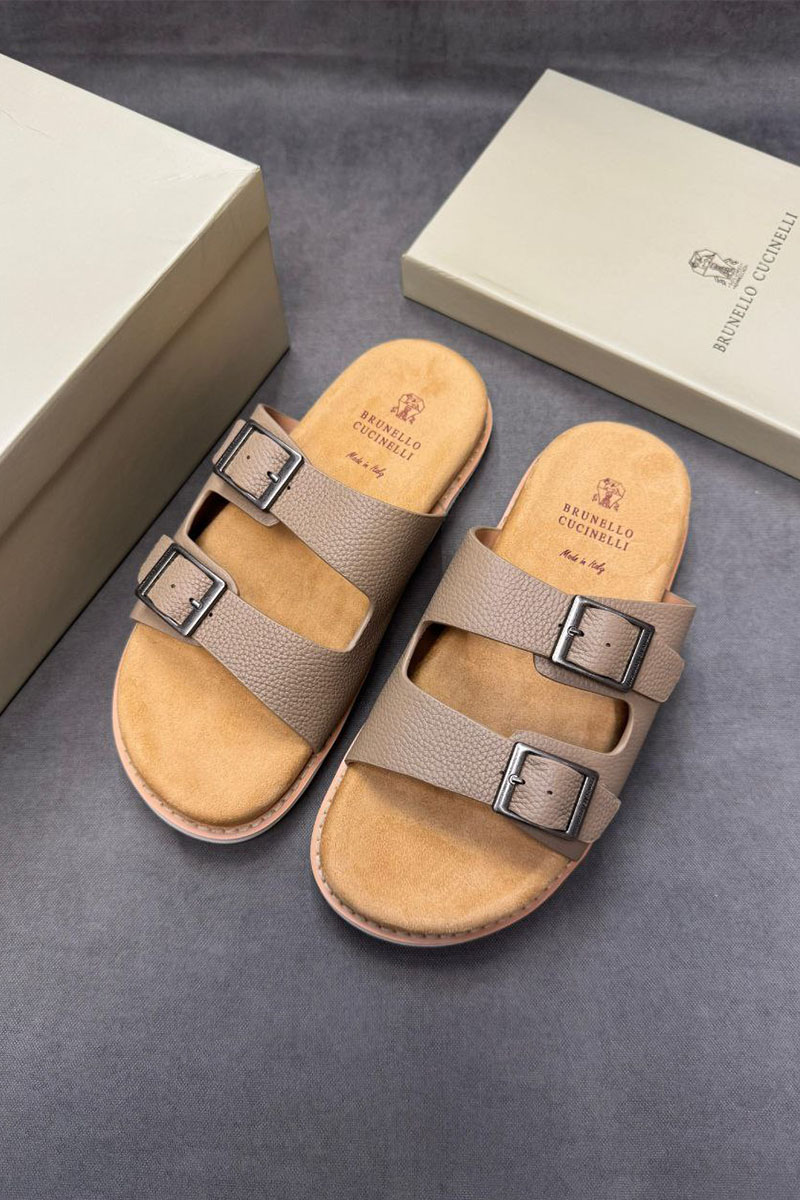 Brunеllо Сuсinеlli Кожаные шлёпанцы Urban - Beige