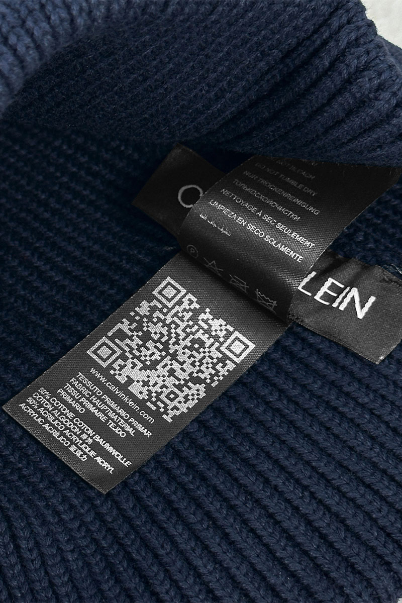 Calvin Klein Синяя шапка monologo patch 