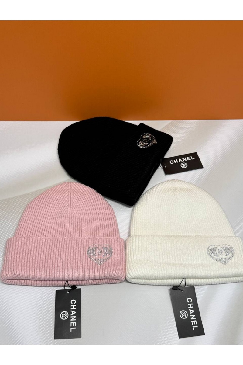 Chаnеl Шапка logo-rhinestones premium - Pink