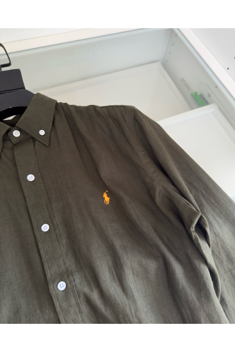 Polo Ralph Lauren Льняная рубашка pony-embroidered - Khaki