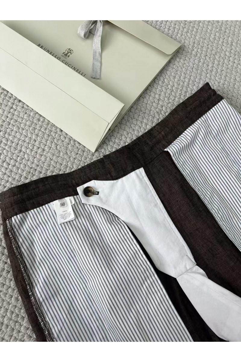 Brunеllо Сuсinеlli Льняные брюки Premium - Brown