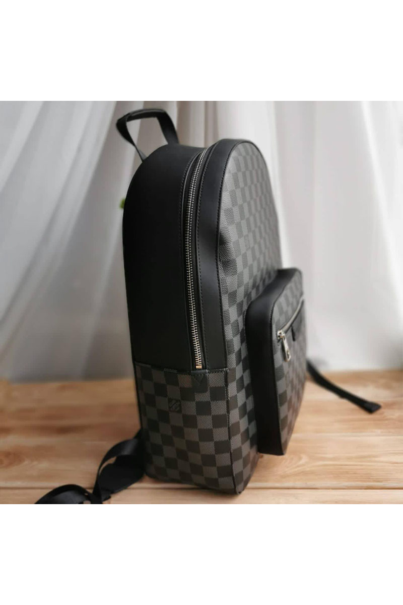Lоuis Vuittоn Кожаный рюкзак Josh Damier Graphite 40x30 см