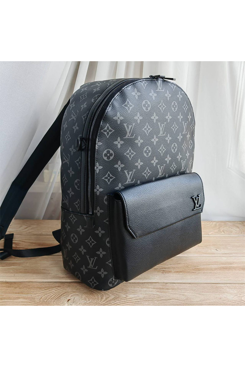 Lоuis Vuittоn Кожаный рюкзак Discovery Monogram Eclipse 40х30 см