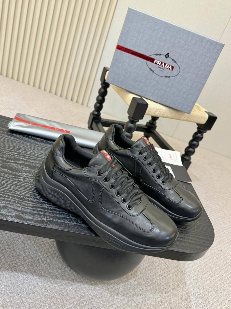 Prada Кожаные кроссовки America's Cup - Black
