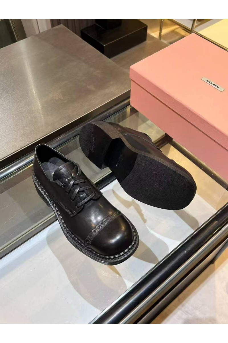 MIU MIU Женские кожаные ботинки дерби 