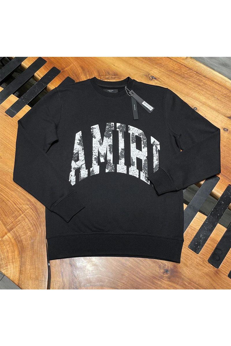 Amiri Чёрный мужской свитшот collegiate-logo