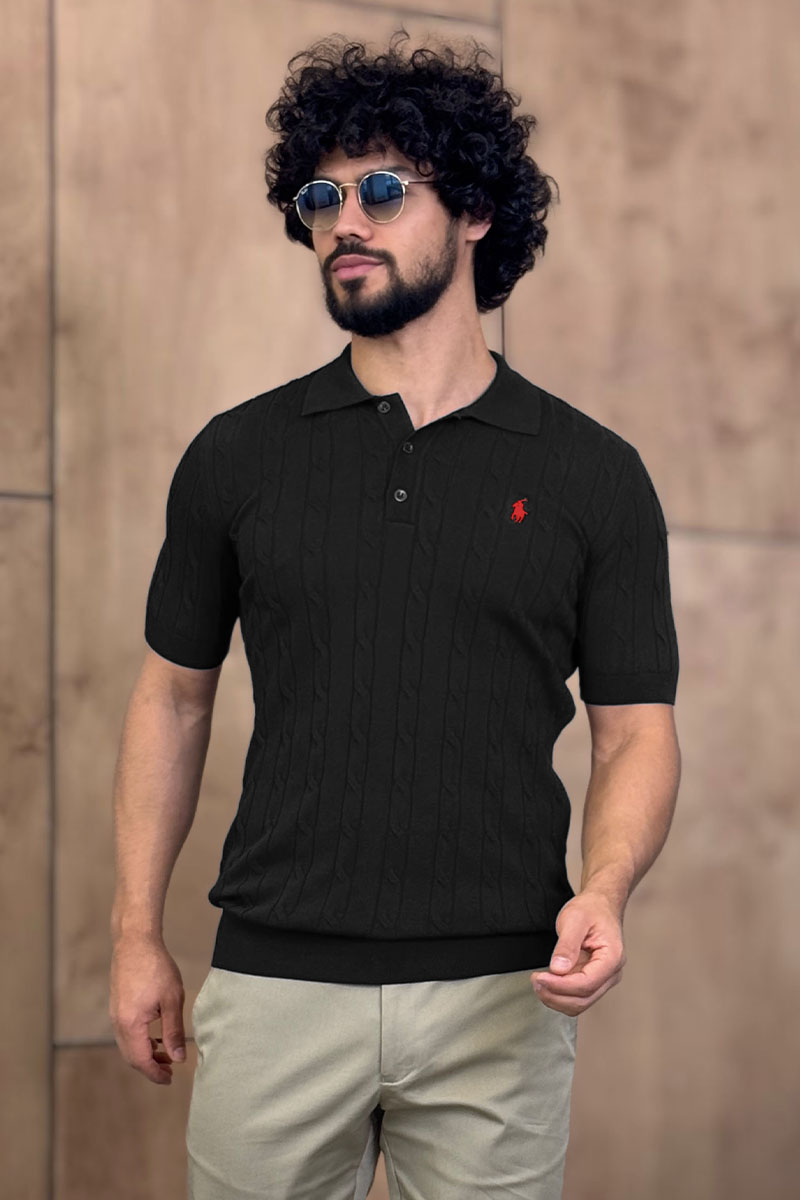 Polo Ralph Lauren Мужское чёрное поло 