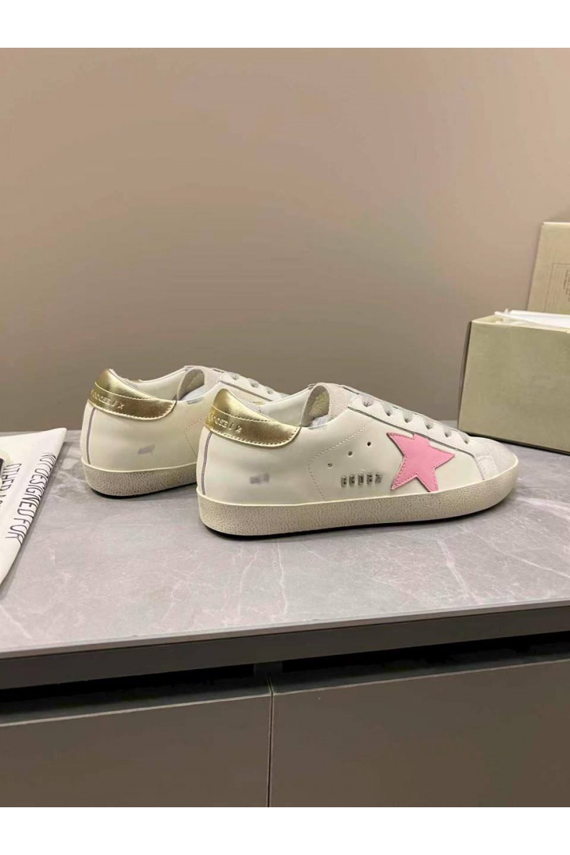 Designer Clothing Женские кожаные кроссовки Golden Goose Super Star premium