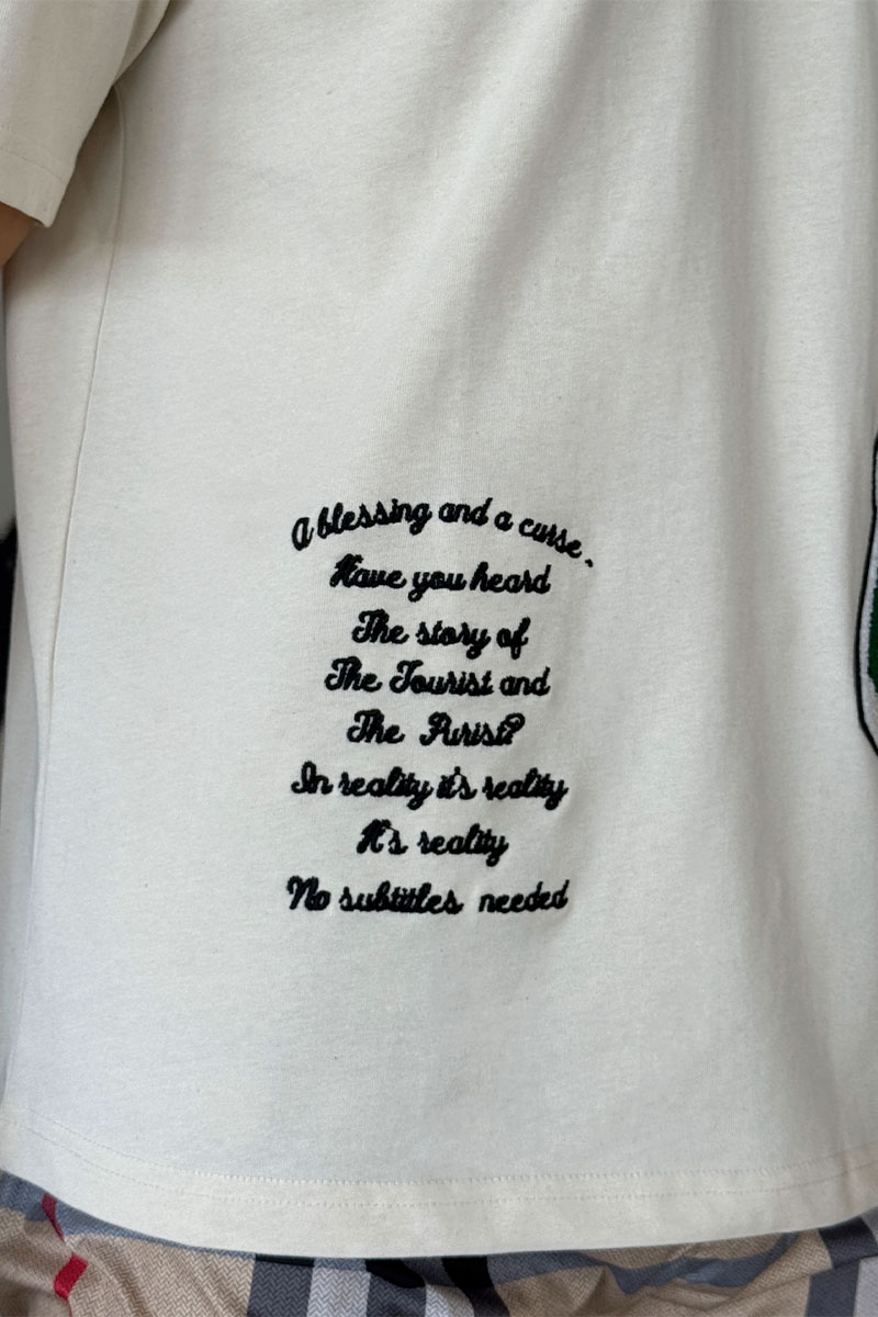 Lоuis Vuittоn Брендовая оверсайз футболка бежевого цвета