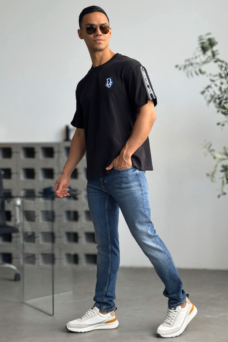 Dior Чёрная оверсайз футболка