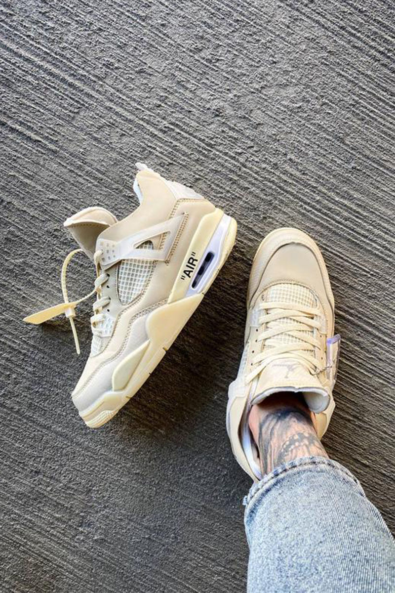 Nike Кроссовки AJ4 Retro x Off-White "Sail"