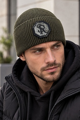 Шапка logo-embroidered - Khaki