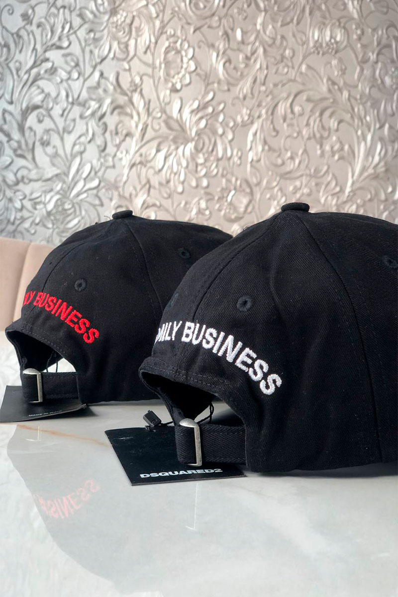 Dsquared2 Мужская чёрная бейсболка Caten Twins