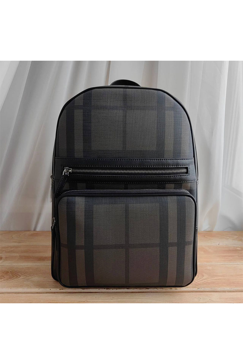 Burberry Кожаный рюкзак London Check 39х28x9 см