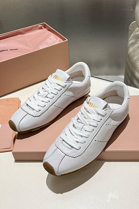 Женские кожаные кроссовки Premium - White