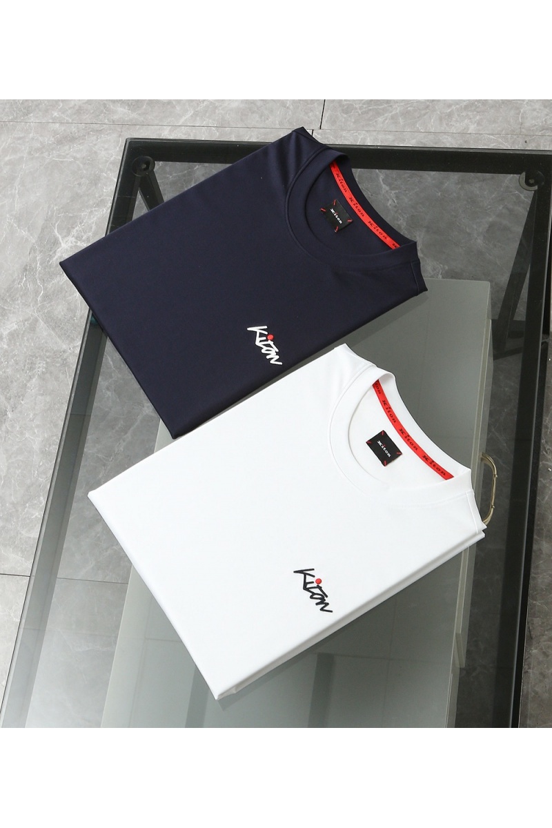 Kiton Мужская чёрная футболка premium 