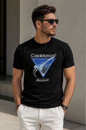 Чёрная футболка Aiiiiiir logo-print