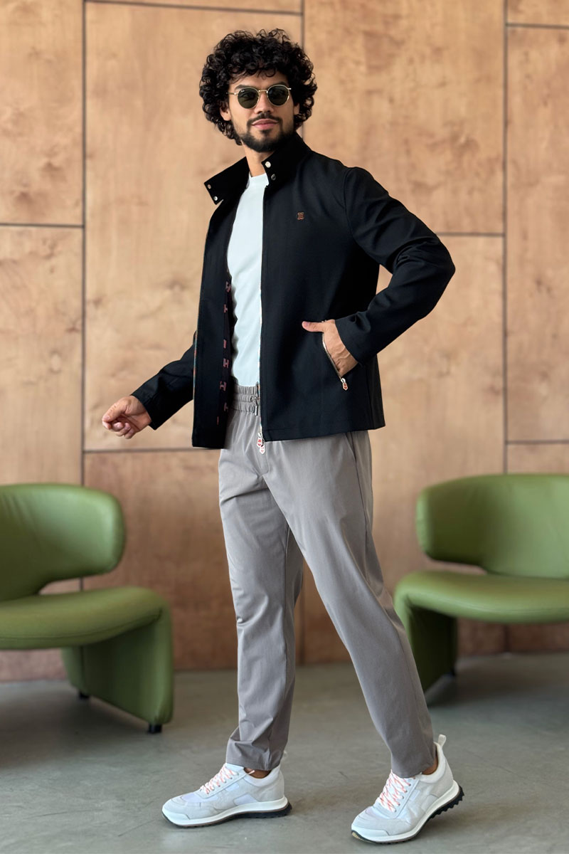 Hermes Мужская чёрная куртка 