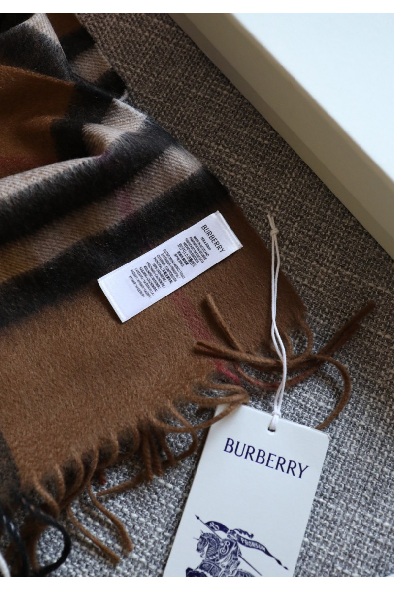 Burberry Шарф two-tone Check premium 168x30 см - Brown