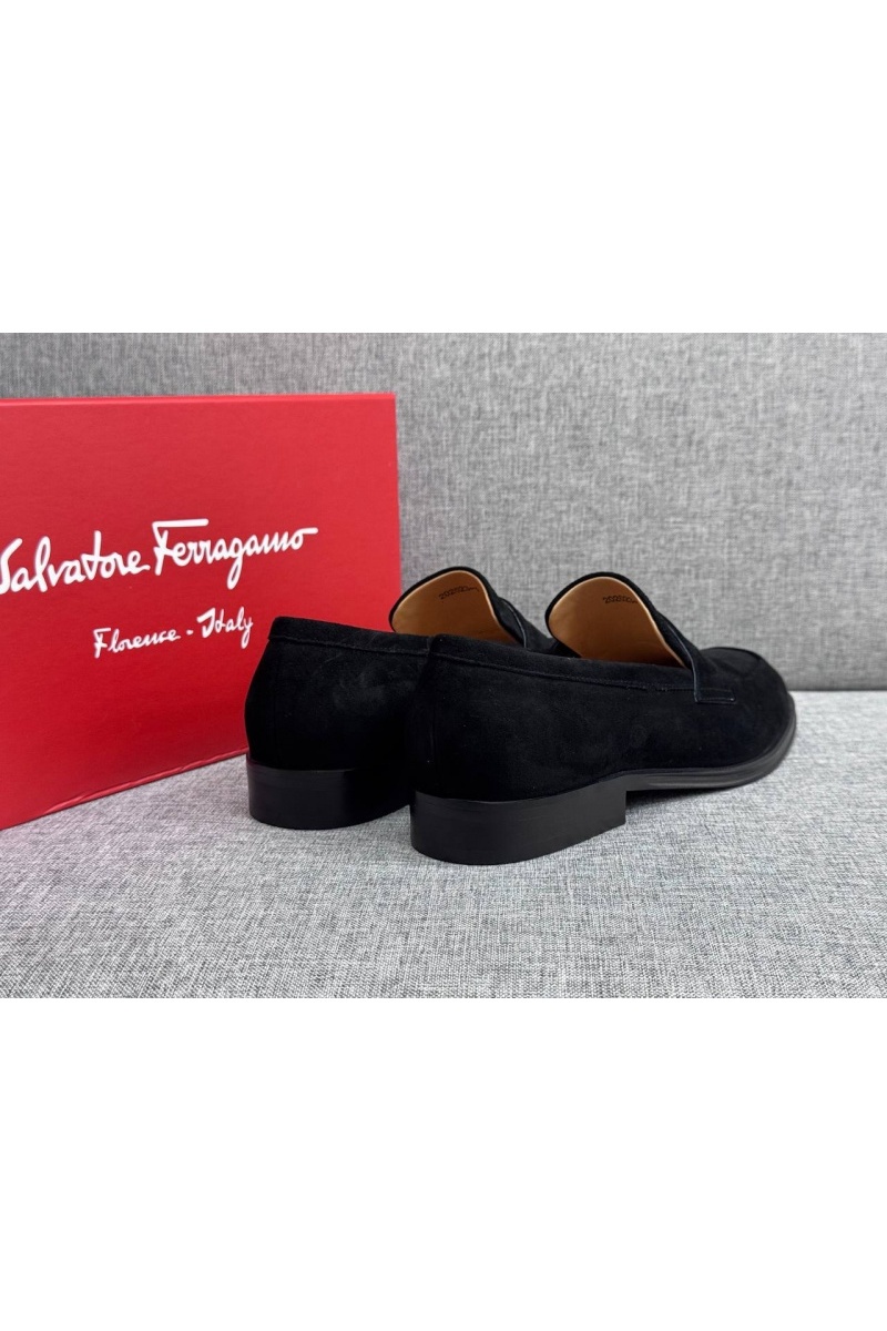 Salvatore Ferragamo Мужские замшевые лоферы Salvatore Ferragamo