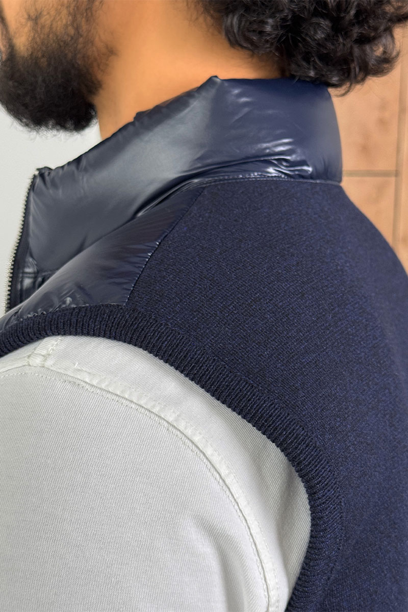 Moncler Мужской тёмно-синий жилет 