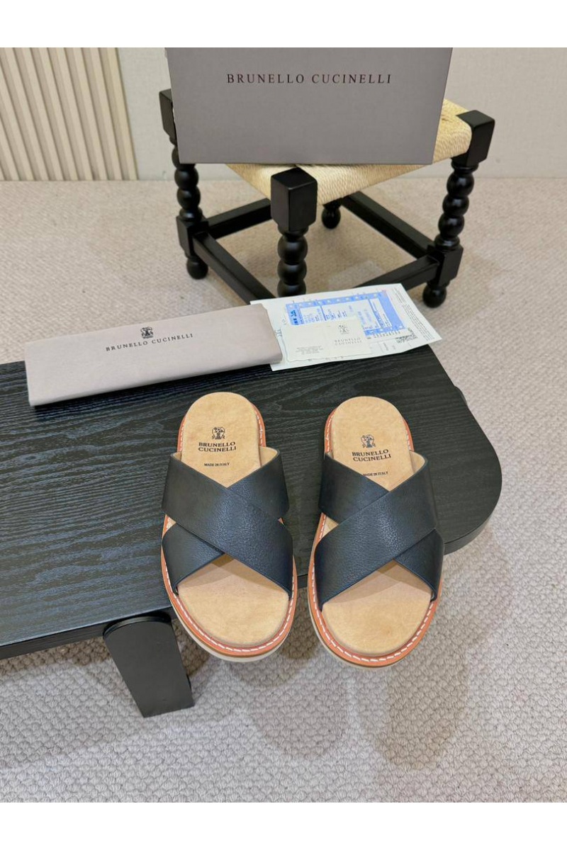 Brunеllо Сuсinеlli Кожаные шлёпанцы Crossover