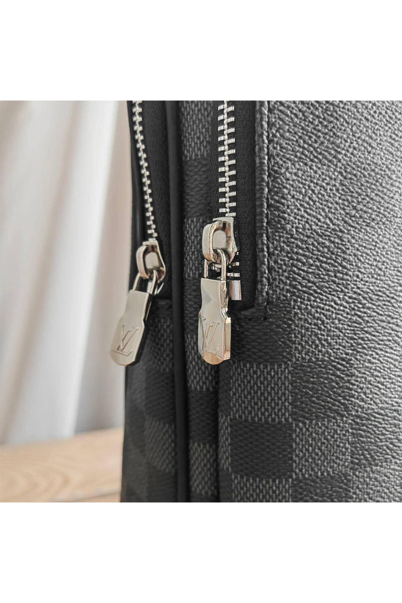 Lоuis Vuittоn Кожаная сумка Avenue Sling Damier Graphite 30x18 см