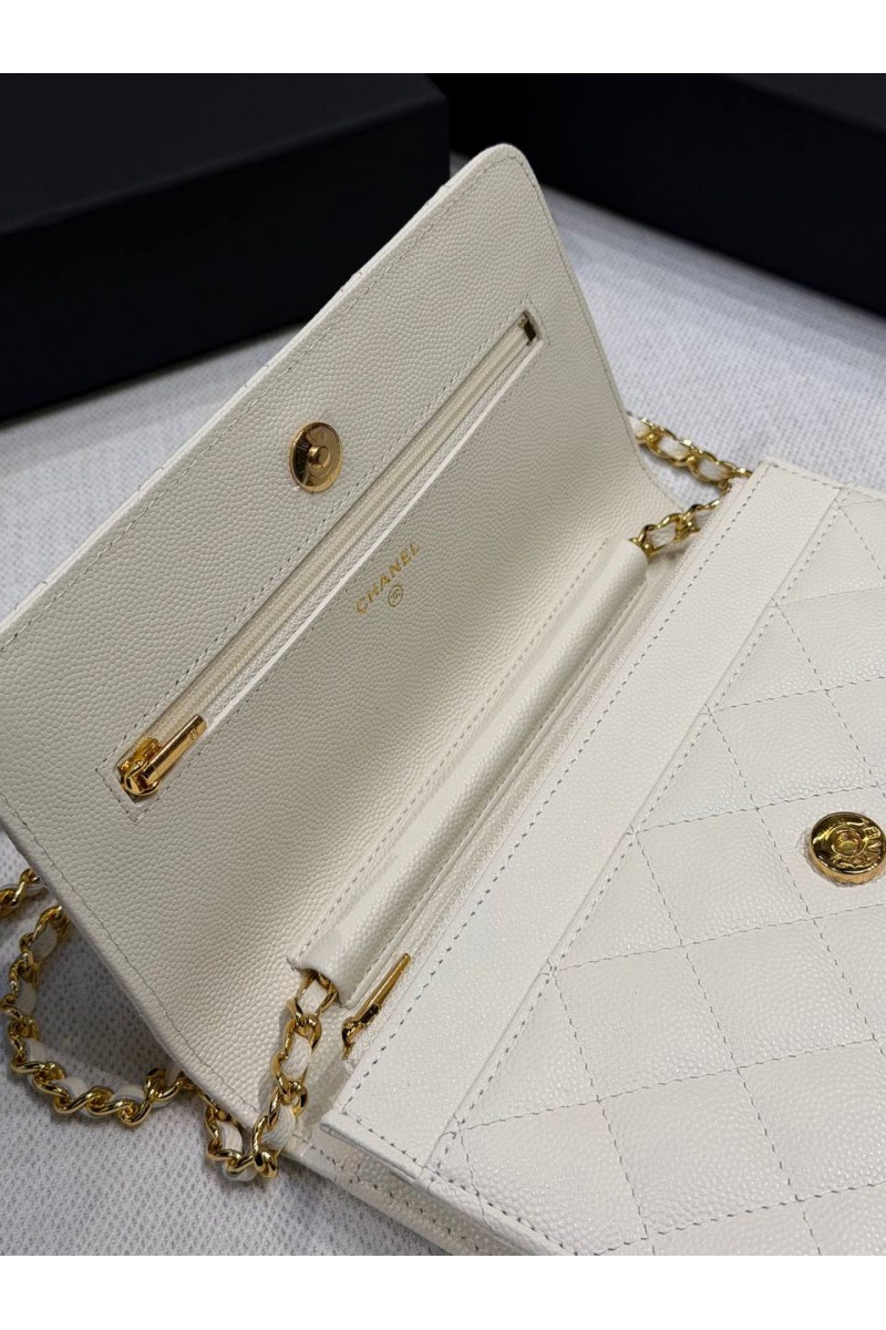 Chаnеl Кожаная сумка Wallet on Chain premium 19x12x4 см