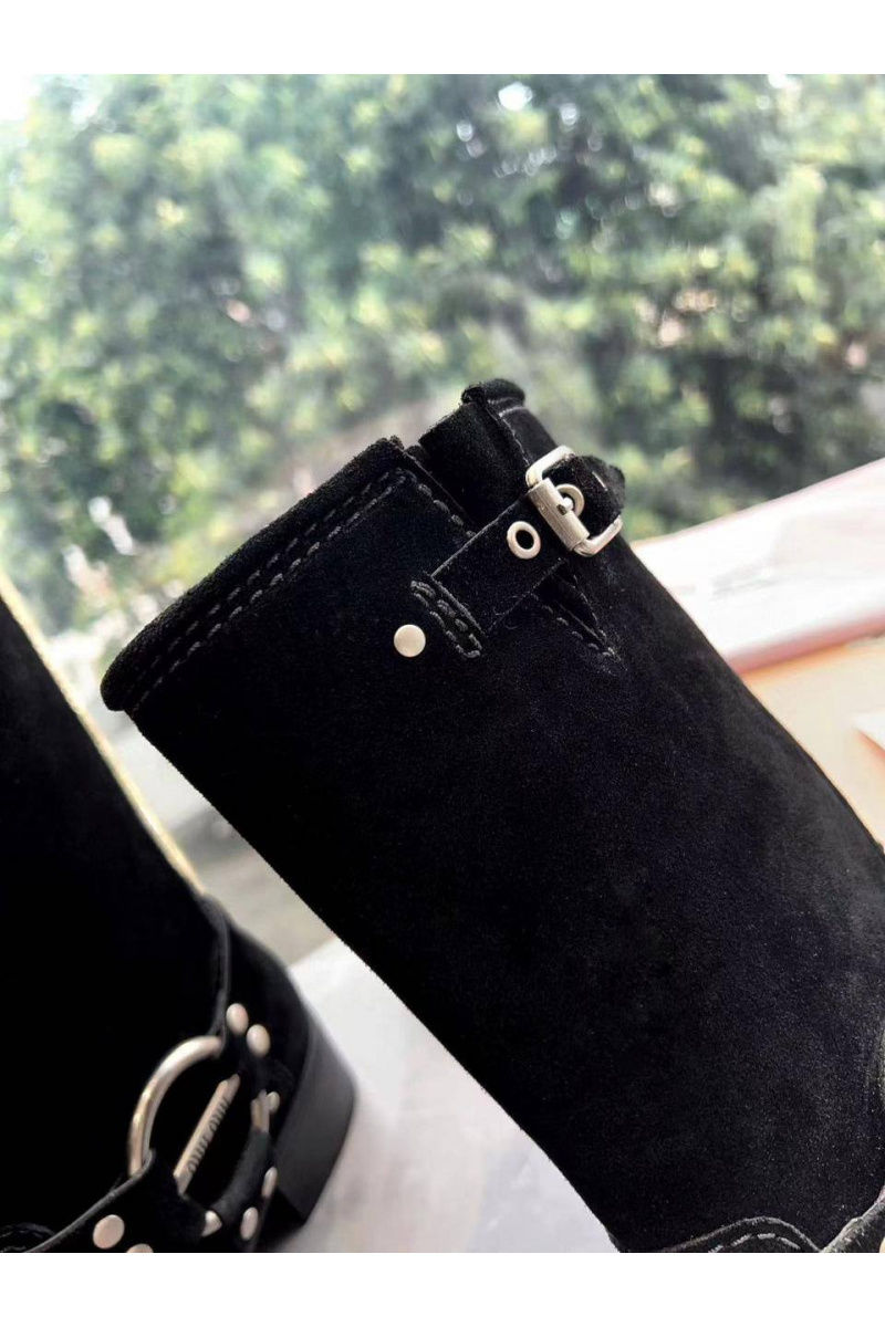 MIU MIU Женские замшевые сапоги Ankle Premium