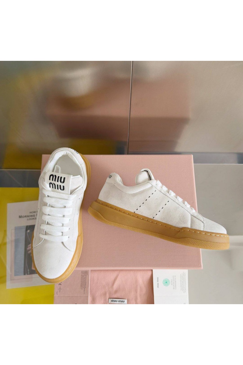MIU MIU Женские кроссовки Premium - White