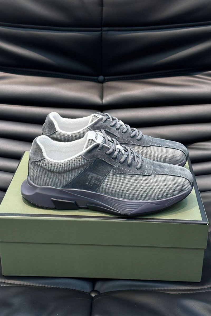 Tom Ford Мужские кроссовки серого цвета