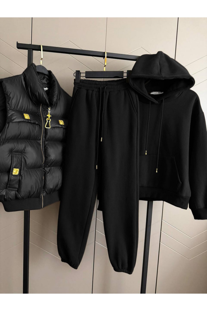 Schiaparelli Женский костюм тройка на флисе Premium - Black