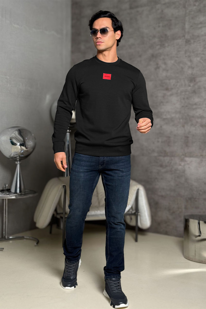 Hugо Воss Мужской свитшот Diragol - Black 