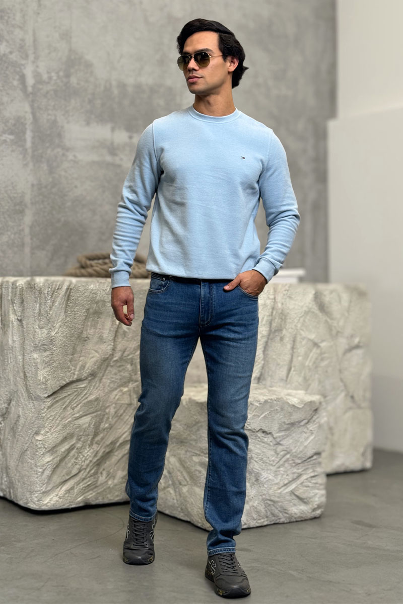 Zegna Мужские синие джинсы Premium