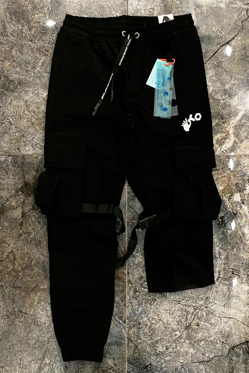 Off-White Мужские чёрные джоггеры 