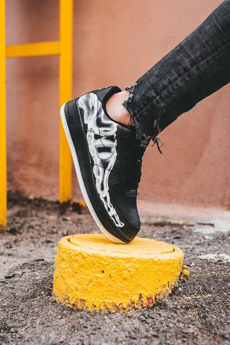 Nike Кроссовки AF1 Low "Skeleton" - Black