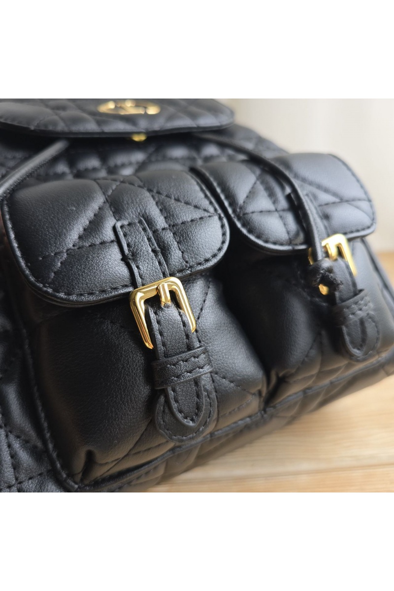 Dior Кожаный рюкзак Caro 26x25 см - Black