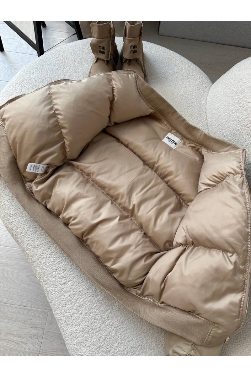 MIU MIU Женский бежевый бомбер Premium