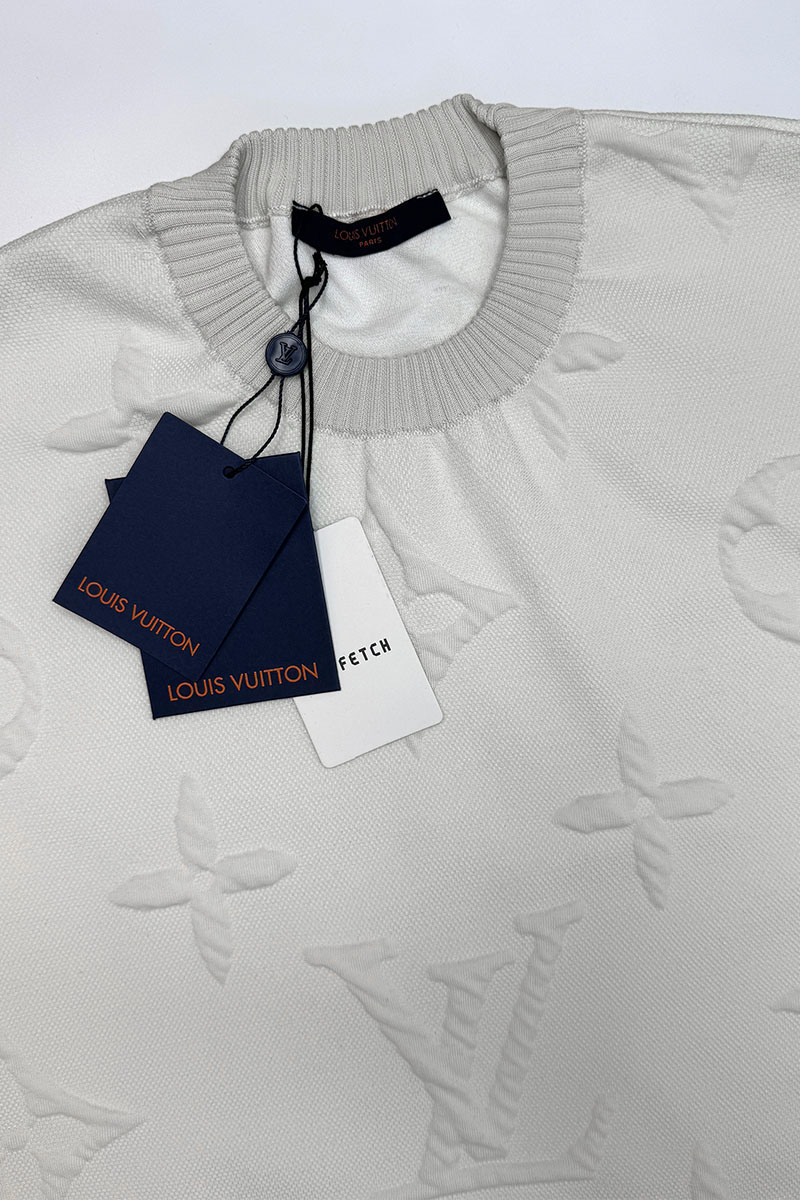Lоuis Vuittоn Оверсайз футболка Embossed Monogram - White