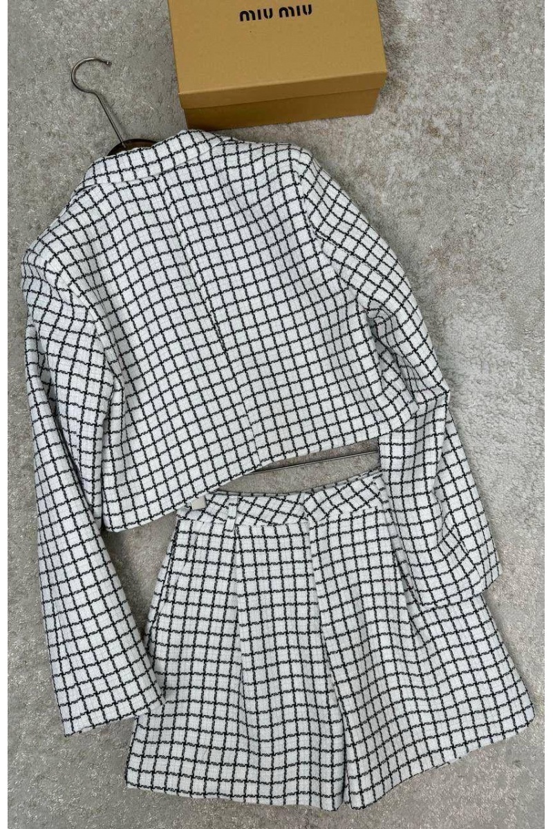 MIU MIU Женский костюм в клетку premium - White
