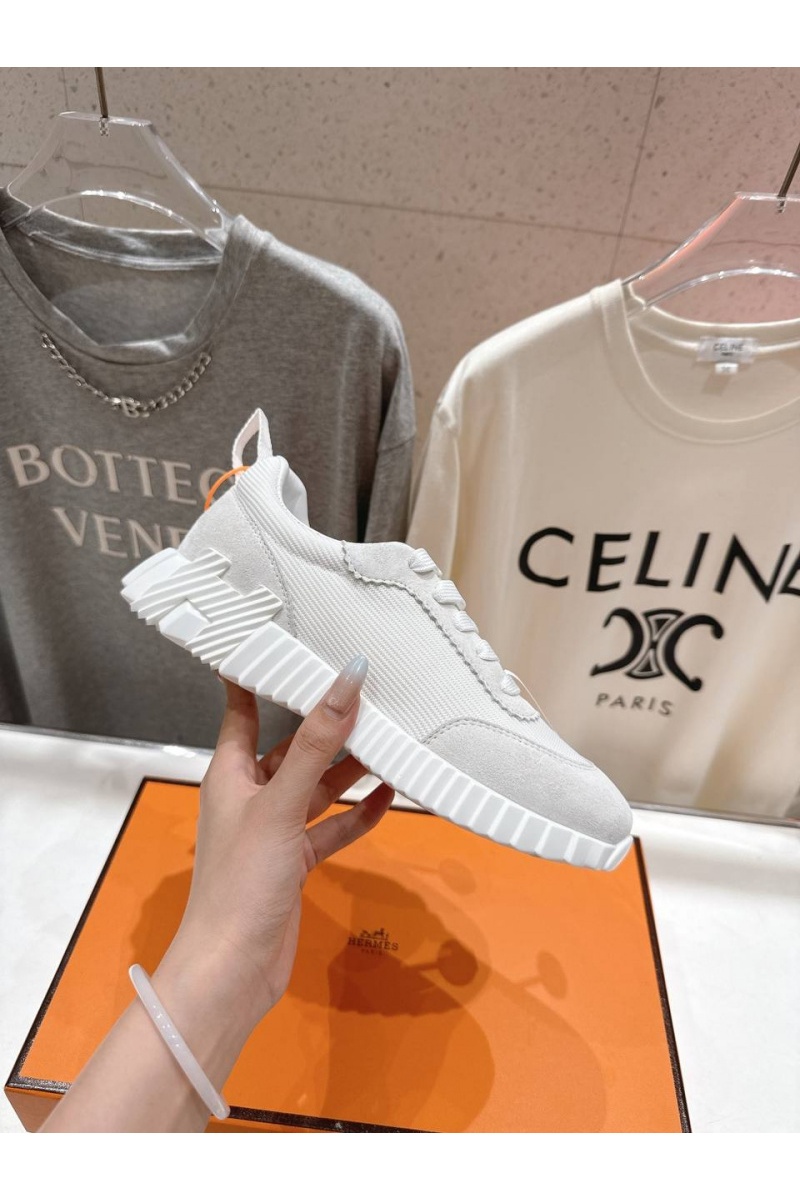 Hermes Женские кроссовки Bouncing  premium - White
