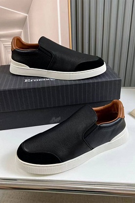 Мужские кожаные слипоны 